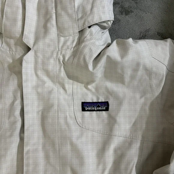 Patagonia Sidewall H2NO Full Zip Jacket Women's L Gray Pink Hooded‎ 51884 - Picture 3 of 7